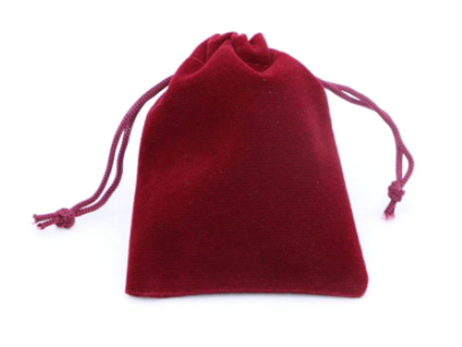 Velvet pouch for jewelry