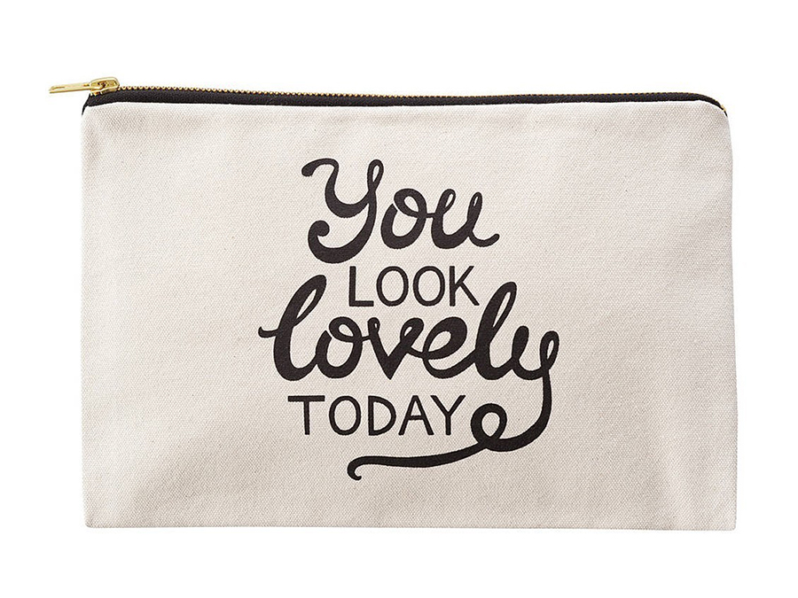 Canvas zipper pouch