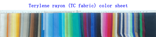 Terylene rayon (TC fabric) color sheet