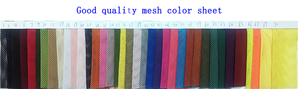 mesh bag color sheet